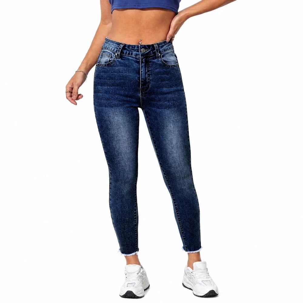 Women's Stretch Skinny Jeans Blue — supplier product photo