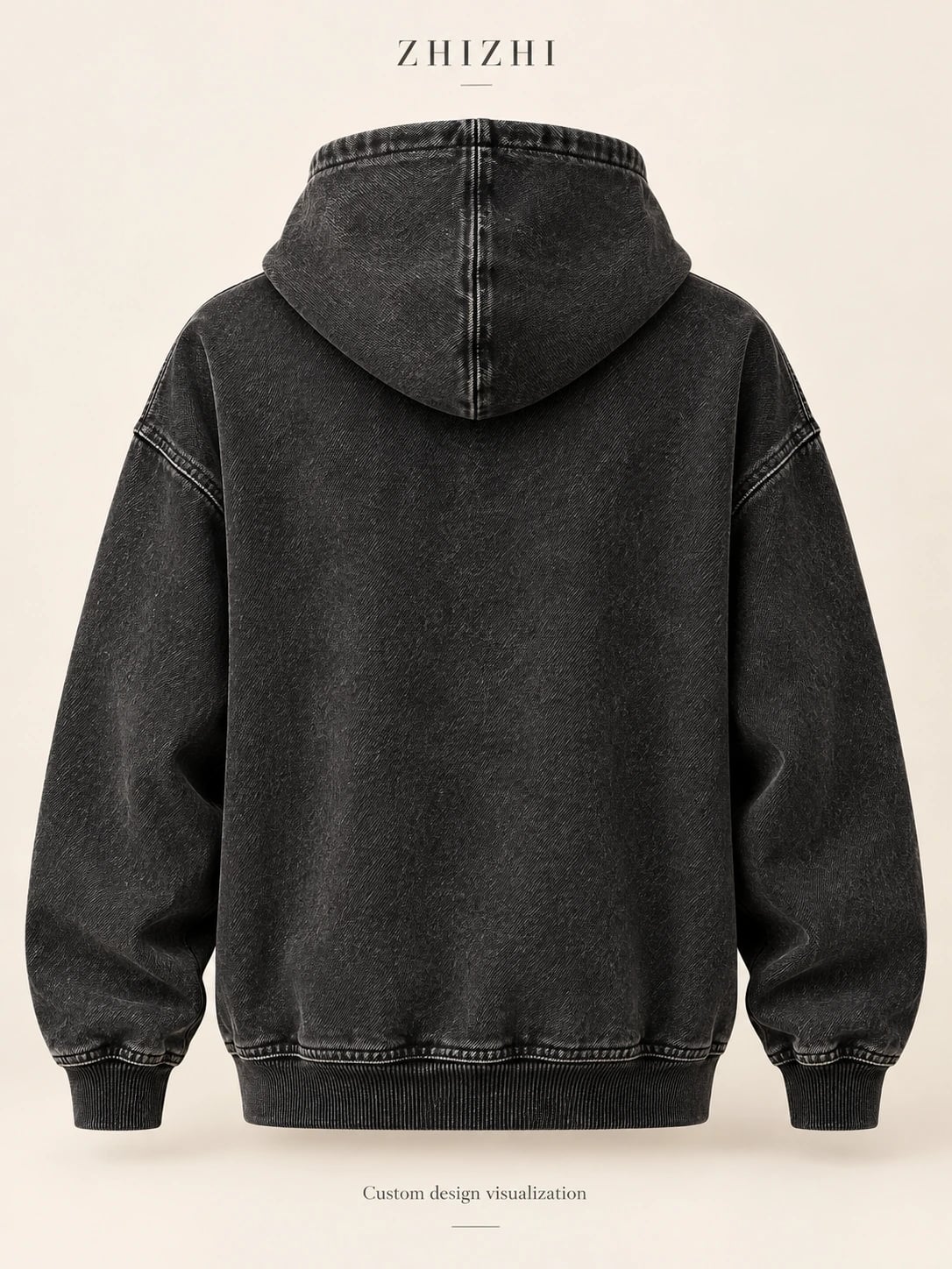 Back construction reference — hoodie-pullon — custom design visualization