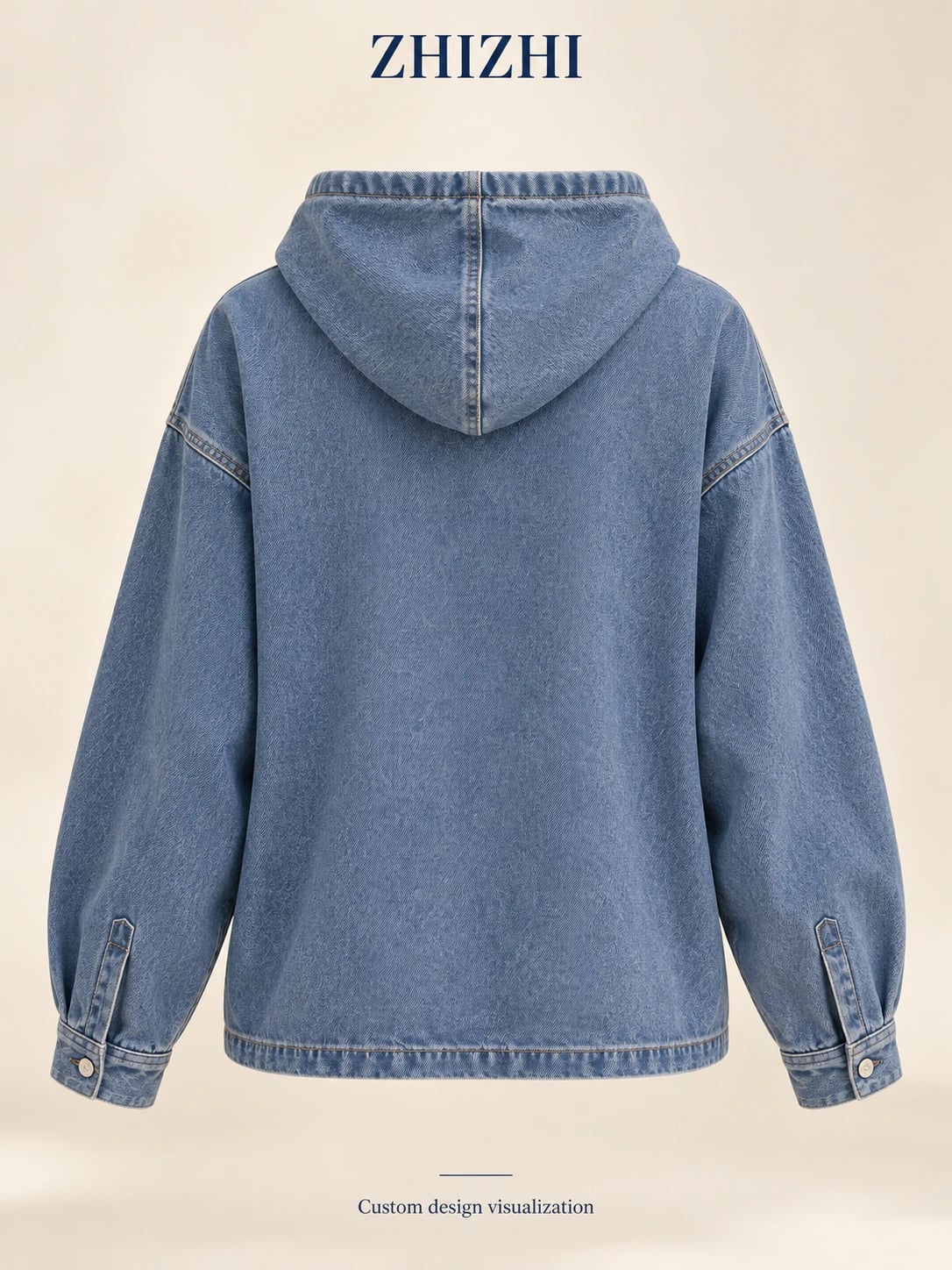 Back construction reference — hoodie-utility — custom design visualization