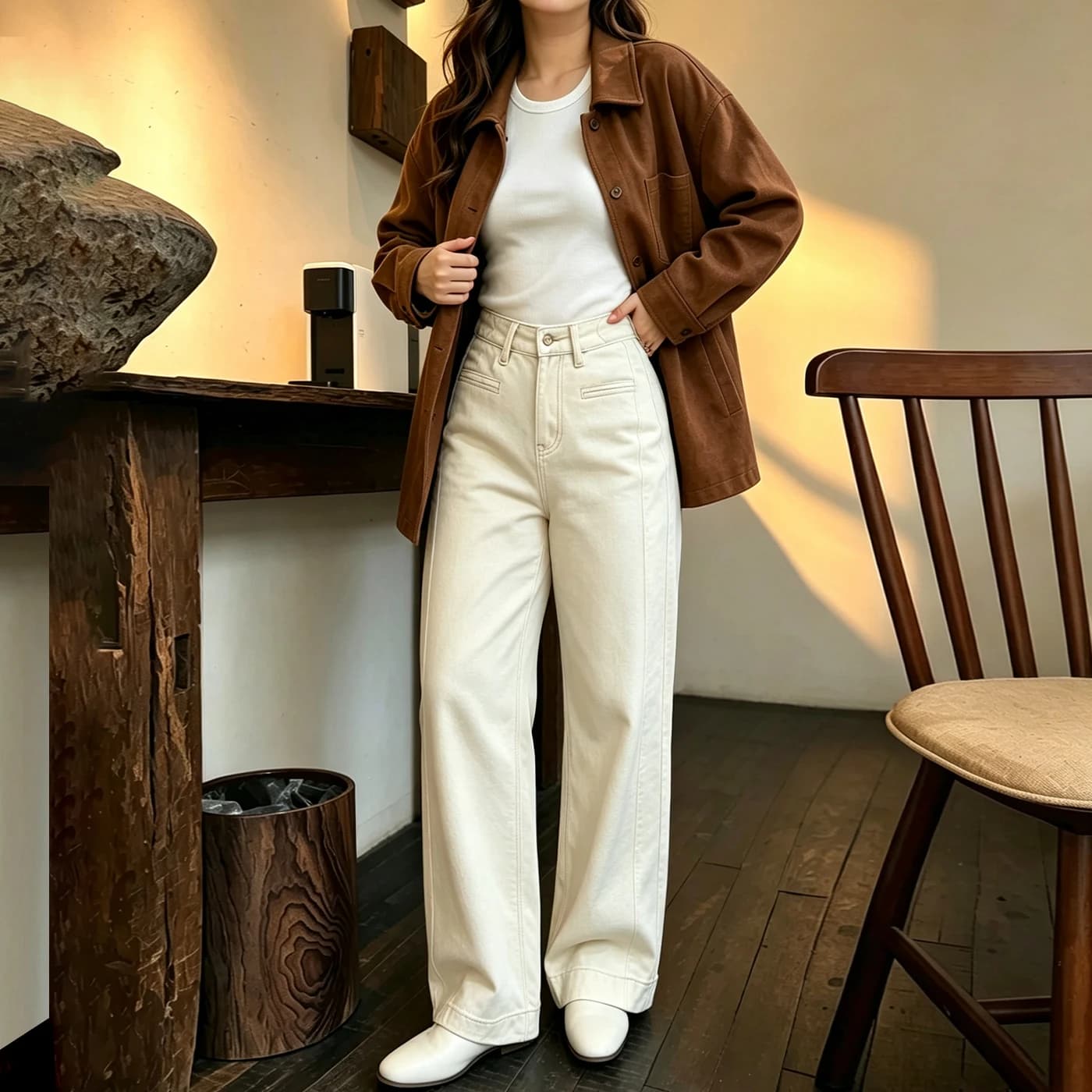 Stretch Wide Leg High Waist Jeans — supplier product photo