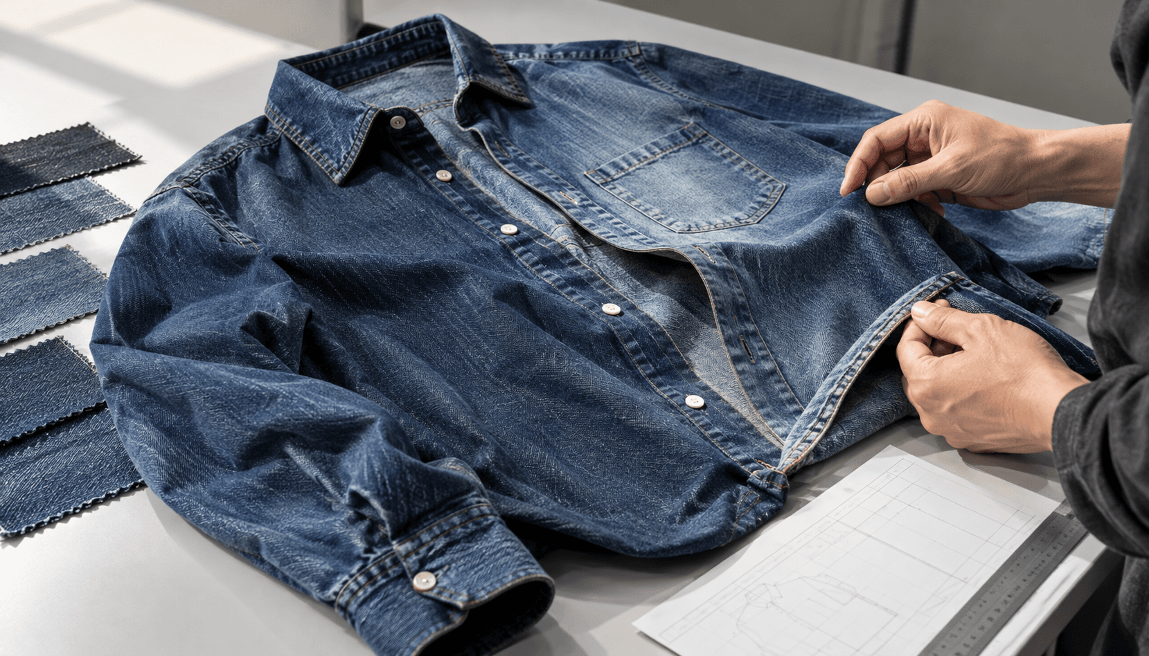 Denim-Hemd nach Maß: Stoffauswahl und Abnahmeprüfliste für Konfektionsware – welche Bedingungen müssen vor der Bestellung abgestimmt werden