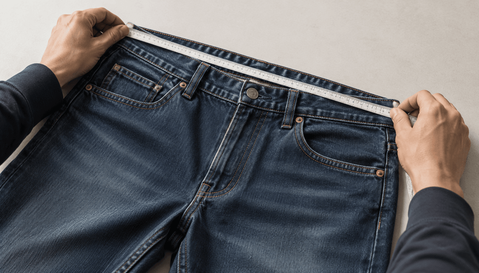 Jeans maattabel en toleranties: splits eerst voor en na wassen bij controle