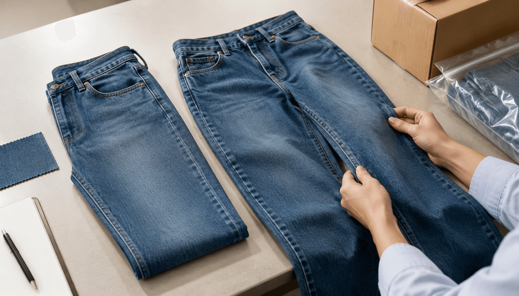 Konsistenz zwischen Jeans-Massenproduktion und Mustern: Wie Verpackungs- und Transportanforderungen die Abnahme beeinflussen