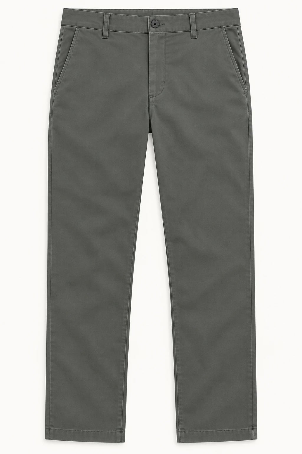 Custom Men's Gunmetal Straight Leg Chino Pants — front — custom design visualization