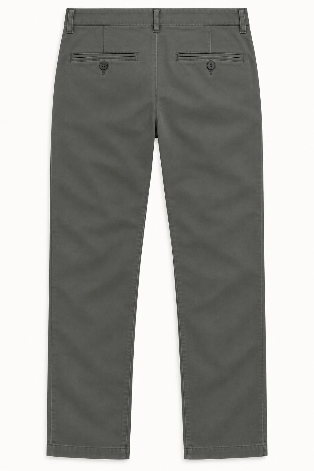 Custom Men's Gunmetal Straight Leg Chino Pants — back — custom design visualization