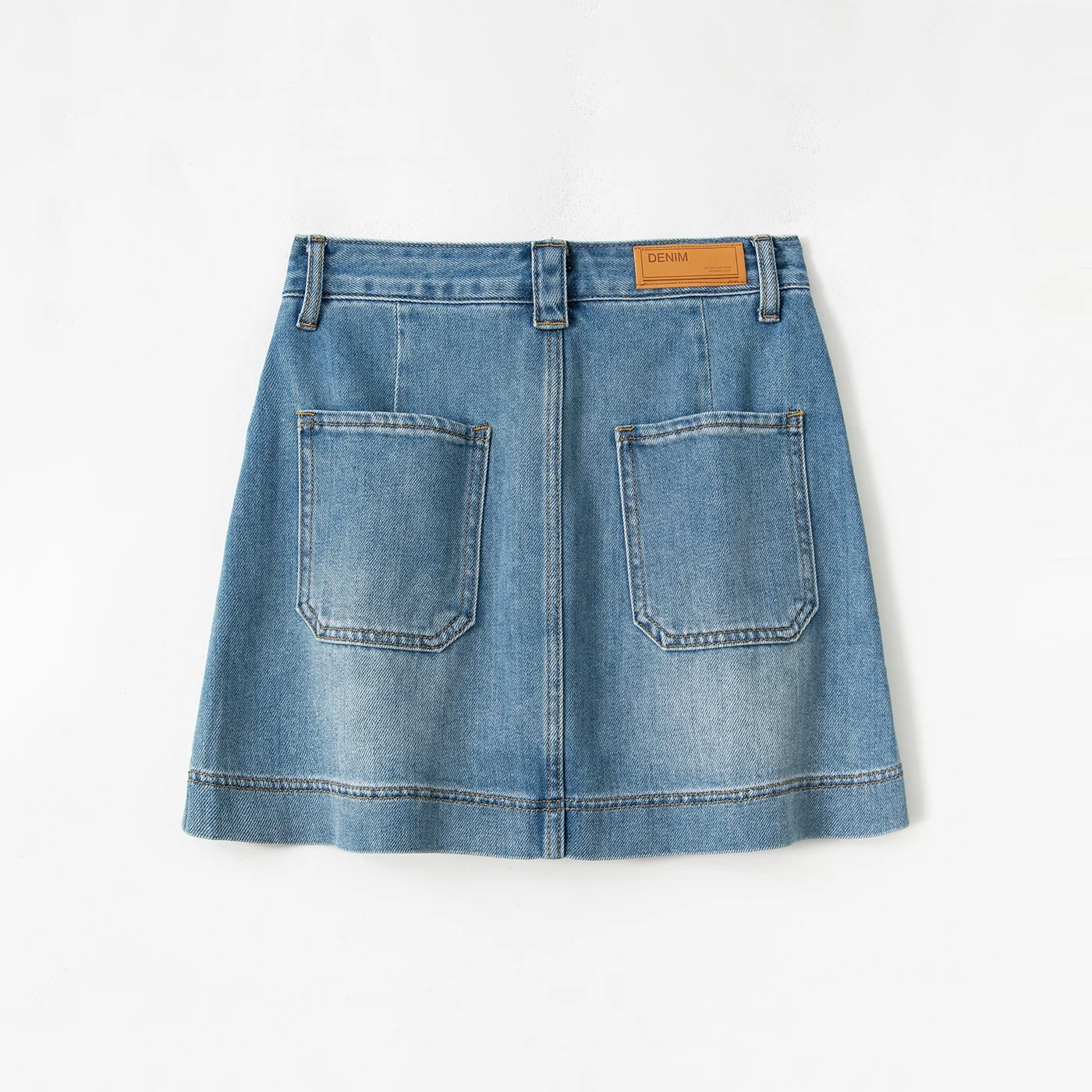 Women's Non-Stretch Denim Cargo Mini Skirt High Waist Washed — product detail 3