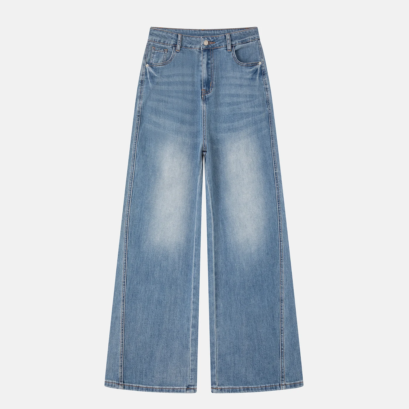 Women's Non-Stretch Wide Leg Jeans High Waist Vintage Denim Pants — product detail 2