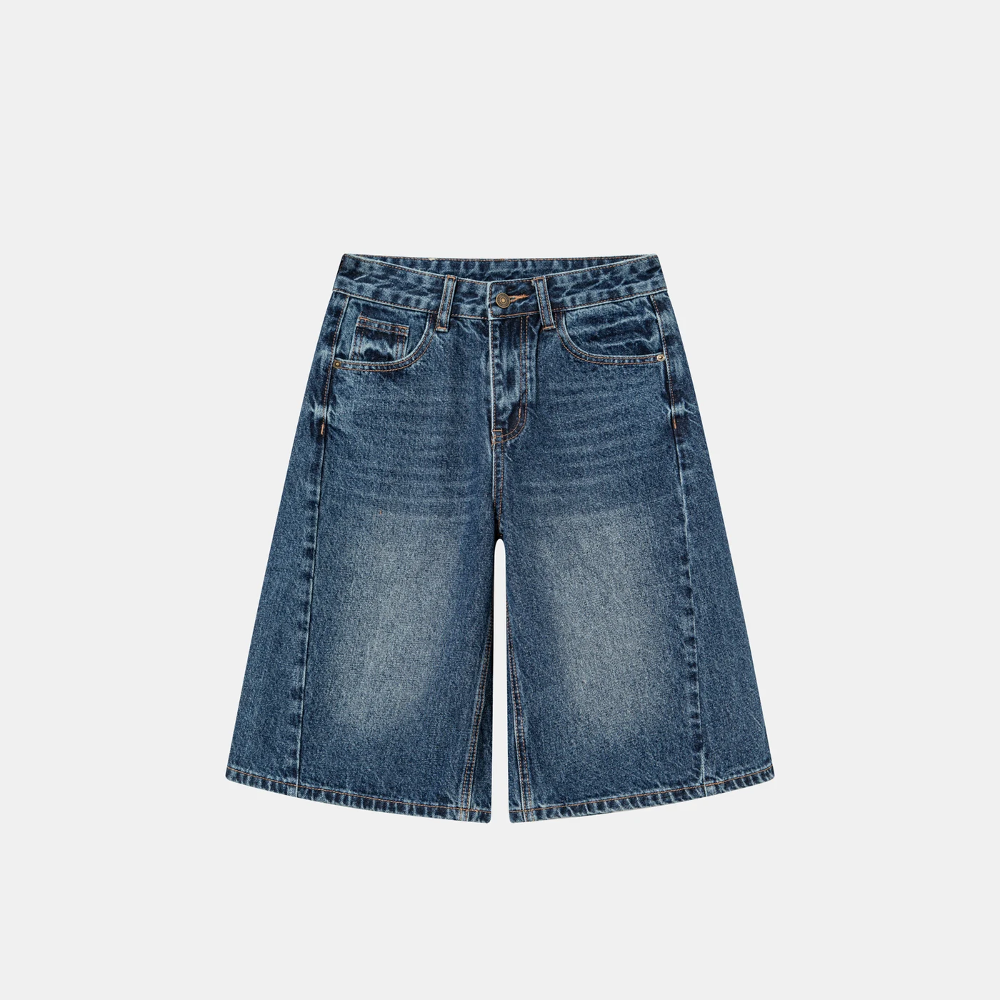 Non-Stretch Washed Denim Bermuda Shorts — product detail 2