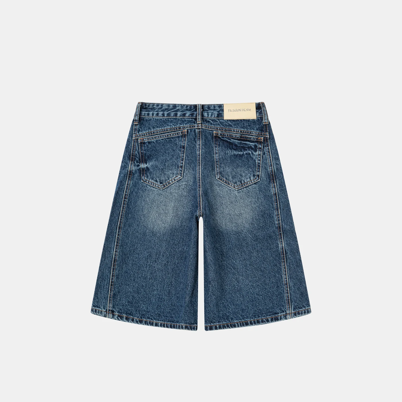 Non-Stretch Washed Denim Bermuda Shorts — product detail 3