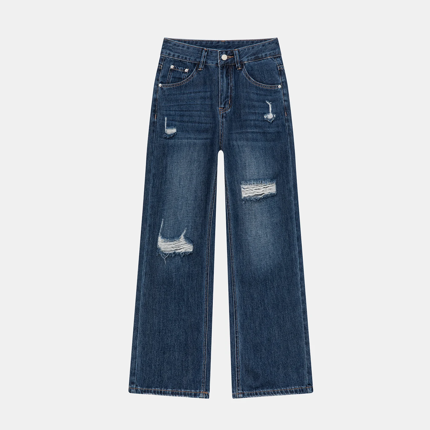 Non-Stretch Straight Leg Jeans — product detail 2
