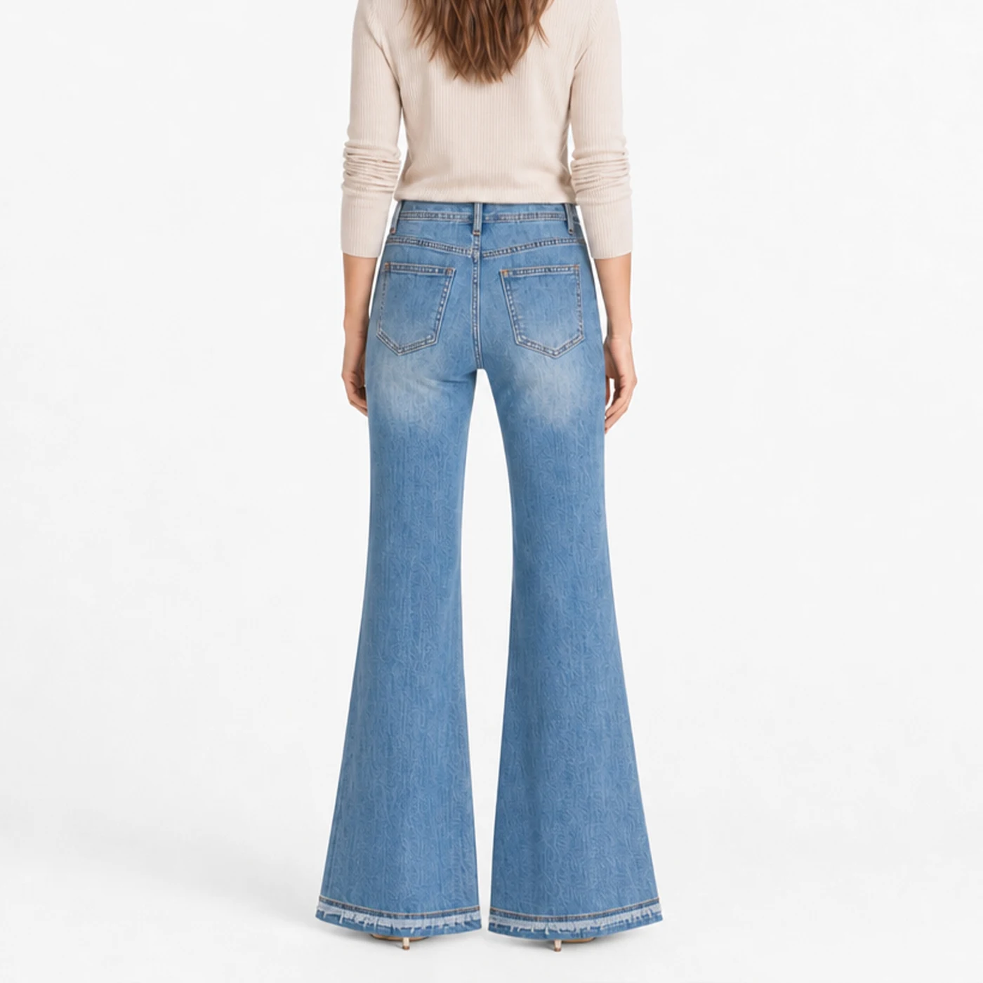 Women's Stretch Flared Jeans High Waist — product detail 1