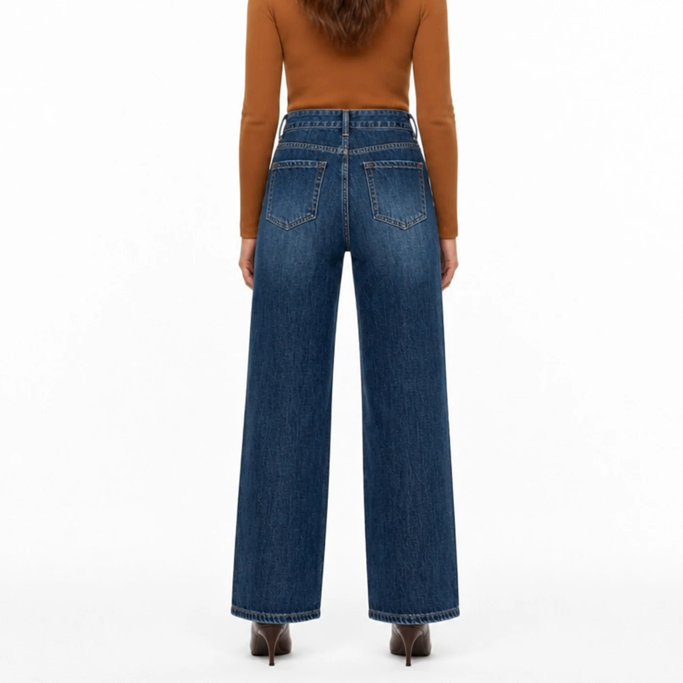 Non-Stretch Straight Leg Jeans — product detail 1