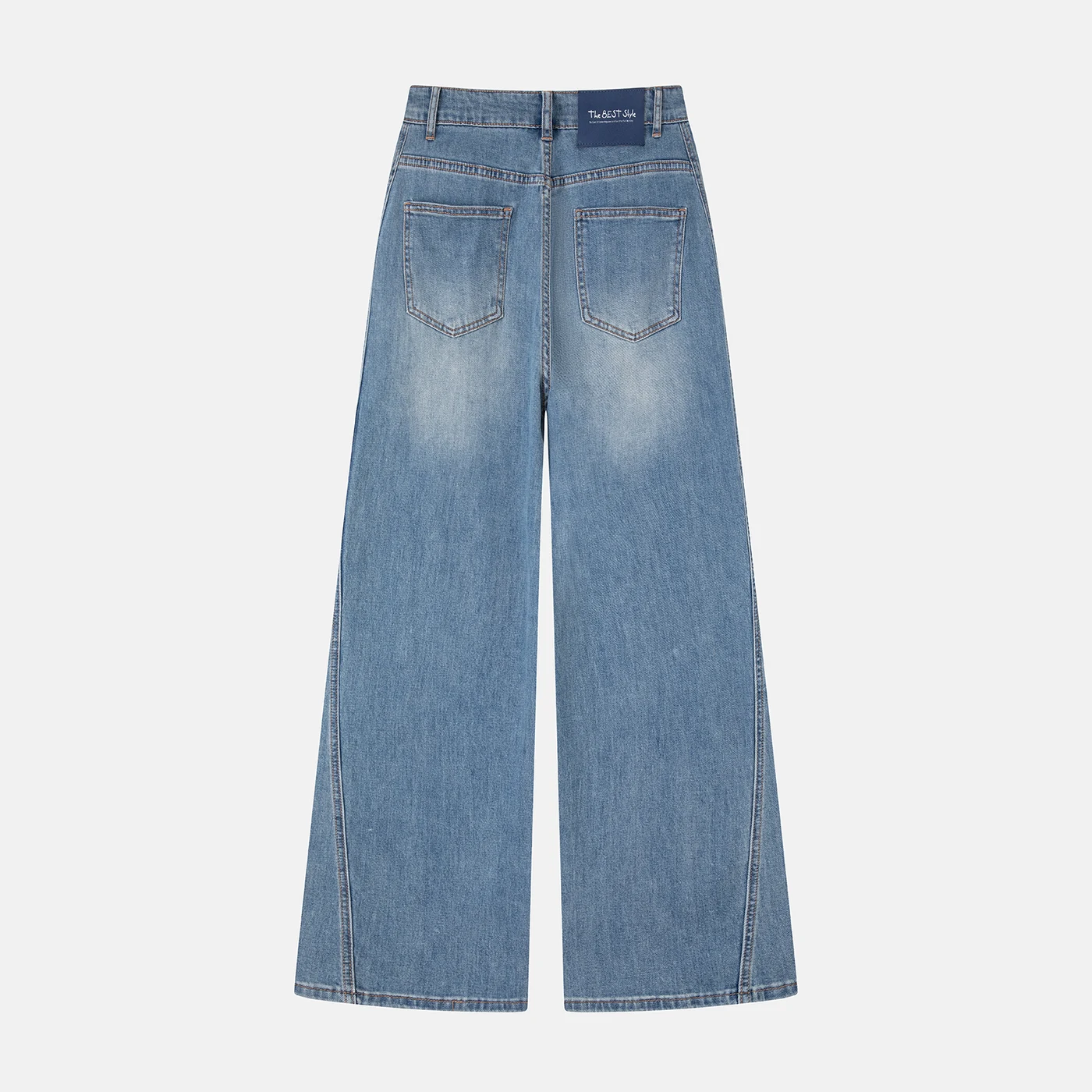 Women's Non-Stretch Wide Leg Jeans High Waist Vintage Denim Pants — product detail 3