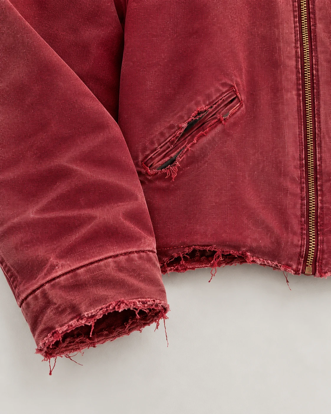 Washed Burgundy Canvas Jacket — AI design reference 5