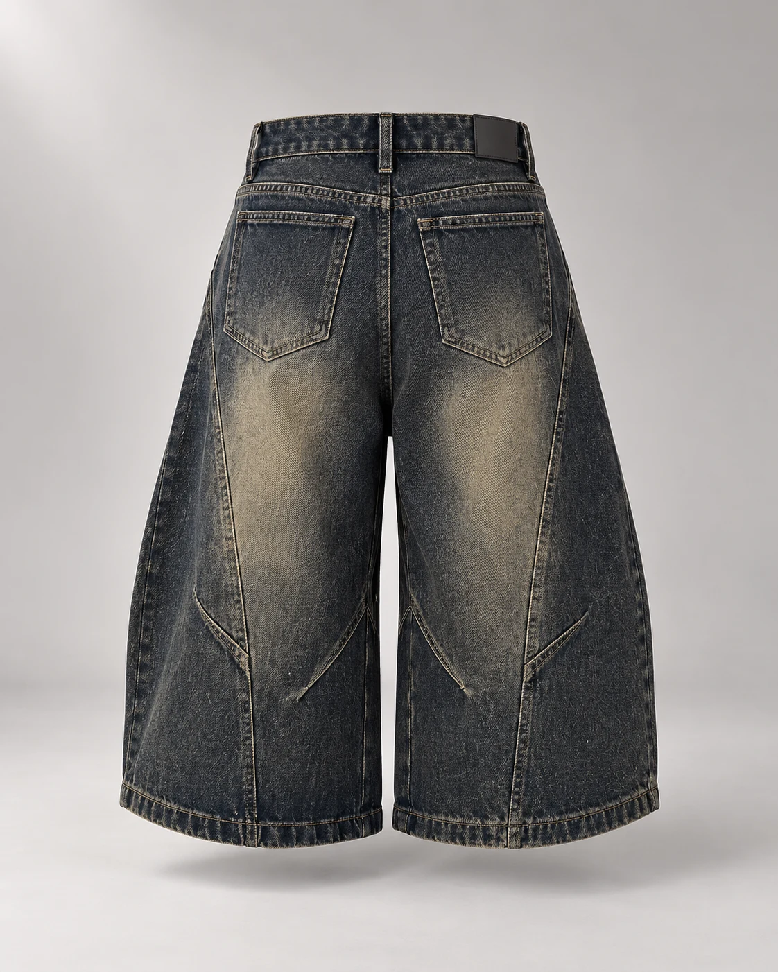 Dark Indigo Curved Panel Shorts — AI design reference 2